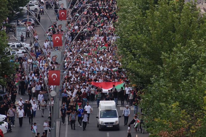 Batman'da binler Gazze için yürüdü galerisi resim 2