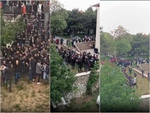 Gazi Üniversitesi'nde, Gazze'ye destek eylemi düzenleyen öğrencilere saldırı