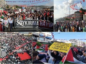 Bursa'da Gazze'ye destek yürüyüşü etkinliği düzenlendi