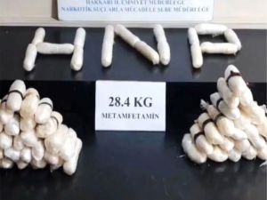 Hakkari'de 28 kilo metamfetamin ele geçirildi