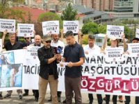 Ankara'da Tacikistan'daki başörtüsü yasağı protesto edildi