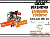 Şanlıurfa'da Aksa Tufanı yıl dönümünde yürüyüş ve miting düzenlenecek