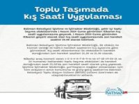 Batman'da toplu taşımada kış saati uygulaması