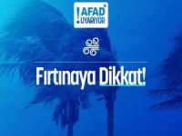 AFAD'tan fırtına uyarısı